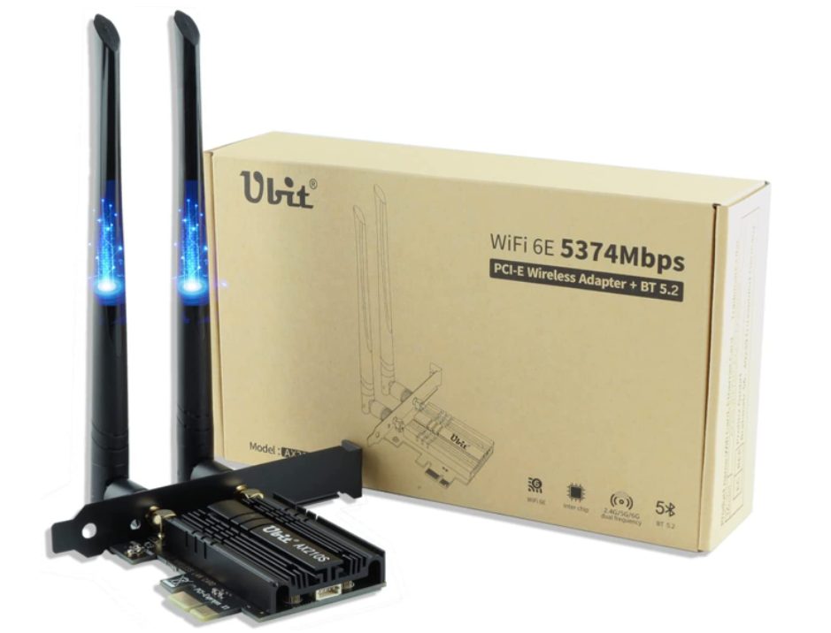 Ubit AX210 WiFi 6E PCIe Wireless WiFi Card